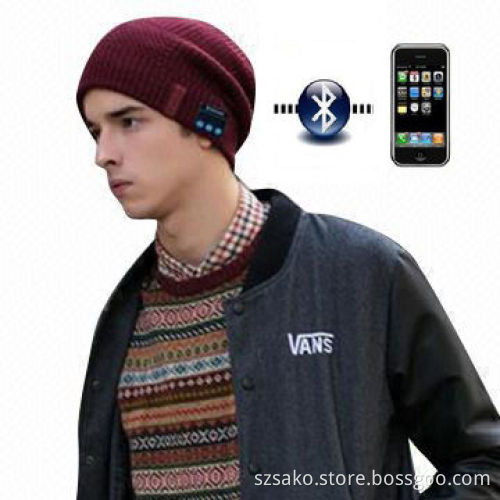 Bluetooth Music Hat for iPhone, BT Function Device, Handsfree, Long Time Working